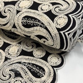 Baumwollstoff EMBROIDERY Anouk black