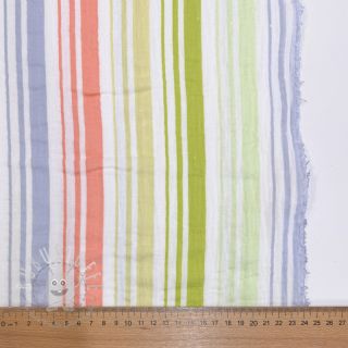 Double gauze/musselin Beach Stripe green