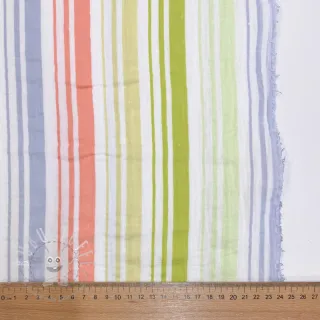 Double gauze/musselin Beach Stripe green