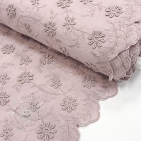 Baumwollstoff EMBROIDERY Catchy daisy rose