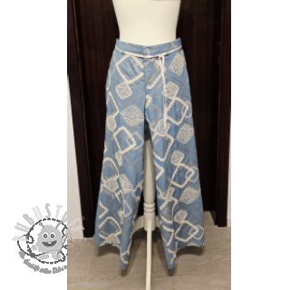 Baumwollstoff JEANS EMBROIDERY Square light blue