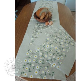 Dekostoff Linenlook Daisy sweet field