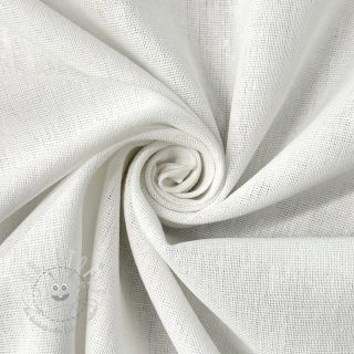 Baumwollstoff mit Leinen PREMIUM white