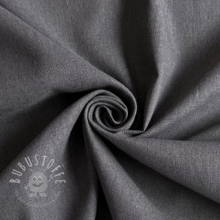 Baumwollstoff mit Leinen PREMIUM dark grey