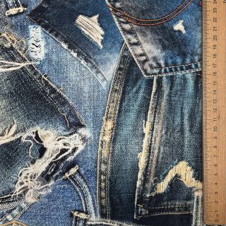 Baumwollstoff TWILL DENIM Mix print design C
