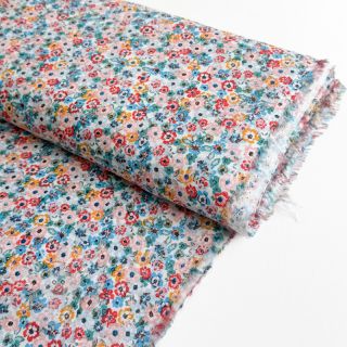 Viskosestoff Florales blue
