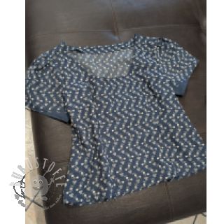 Baumwollstoff JEANS Embroidery dark blue