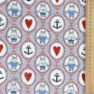Baumwollstoff QUILTING Titouan bleu
