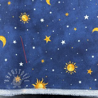 Dekostoff premium GLOW IN THE DARK Starry night 2.Klasse