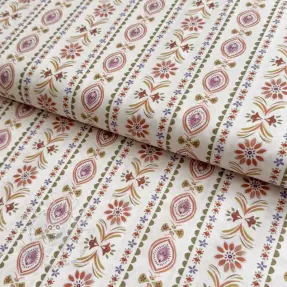 Baumwollstoff Motif stripe off white digital print