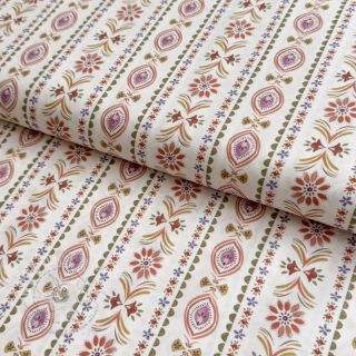 Baumwollstoff Motif stripe off white digital print