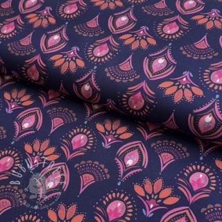Baumwollstoff Motif navy digital print