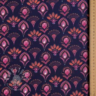 Baumwollstoff Motif navy digital print