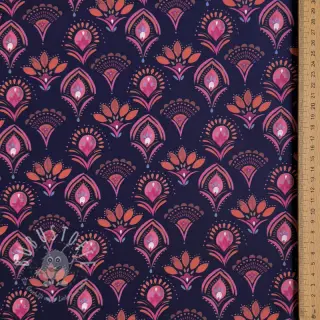 Baumwollstoff Motif navy digital print
