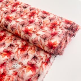 Viskosestoff RAYON POPLIN Leafs design C digital print