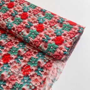 Viskosestoff RAYON POPLIN Knitted design D digital print