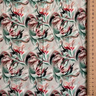 Viskosestoff RAYON POPLIN Diverse graphics design E digital print