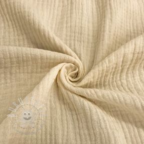 Double gauze/musselin MELANGE sand