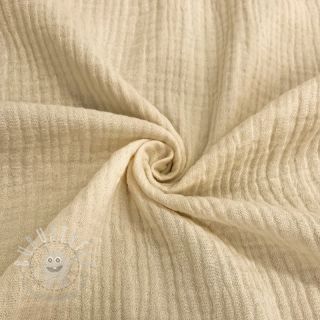Double gauze/musselin MELANGE sand