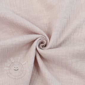 Double gauze/musselin MELANGE baby pink