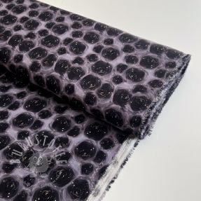 Viskosestoff RAYON POPLIN Black holes design D digital print
