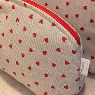 Dekostoff Linenlook Little love heart