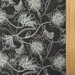 Baumwollstoff JEANS EMBROIDERY Lisa design C