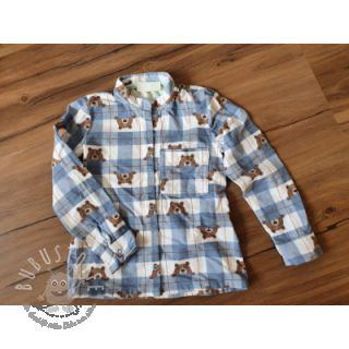 Baumwollstoff FLANNEL Bear check jeans