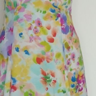 Viskosestoff STRETCH Watercolour flowers design A digital print