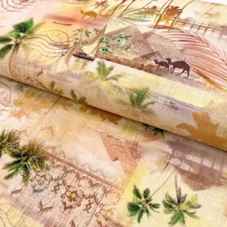 Viskosestoff leinen Egypt design B digital print