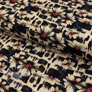 Viskosestoff leinen Daisy design B digital print