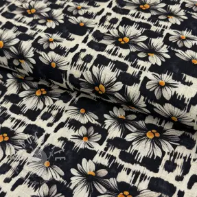 Viskosestoff leinen Daisy design A digital print