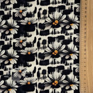 Viskosestoff leinen Daisy design A digital print