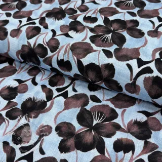 Viskosestoff leinen Lotus design A digital print
