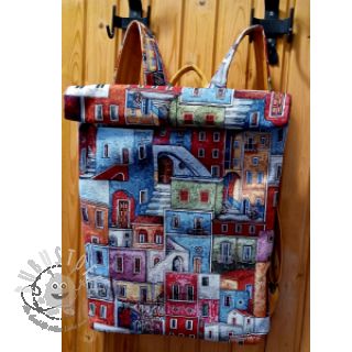 Dekostoff GOBELIN Happy colourful village