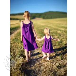 Double gauze/musselin violet