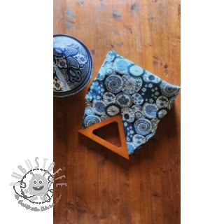 Dekostoff jacquard Kusmi bleu