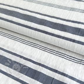 Baumwollstoff YARN DYED Structure navy