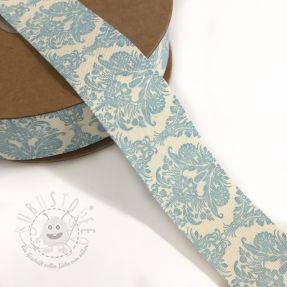 Baumwoll Band Ornament light blue