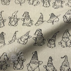 Dekostoff Linenlook premium Tomte Jolly Line