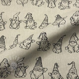 Dekostoff Linenlook premium Tomte Jolly Line