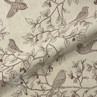 Dekostoff Linenlook premium Branch Bird Song