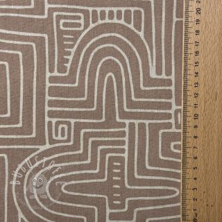 Dekostoff Linenlook premium Curve Maze Line