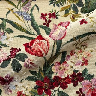 Dekostoff GOBELIN PREMIUM Rose Tullip Bouquet