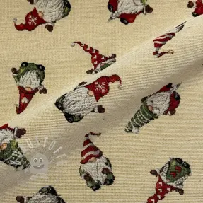 Dekostoff GOBELIN PREMIUM Tomte Holiday Joy