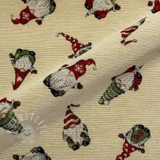 Dekostoff GOBELIN PREMIUM Tomte Holiday Joy