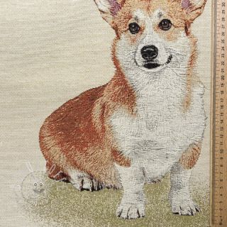 Dekostoff GOBELIN PREMIUM Sitting Corgi Dog PANEL