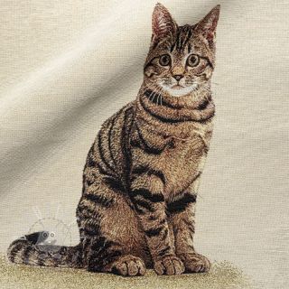 Dekostoff GOBELIN PREMIUM Sitting Kitten Cat PANEL