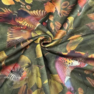 Dekostoff VELVET Pheasant Forest Leaf
