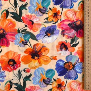 Viskosestoff RADIANCE Flower Nina digital print